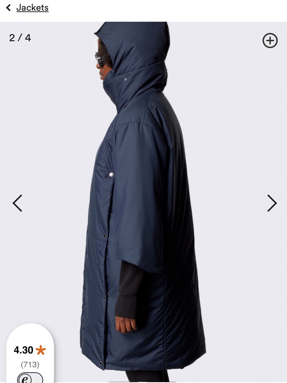 Houdini The Cloud Black Convertible Insulated Coat| Size S - Picture 3 of 14